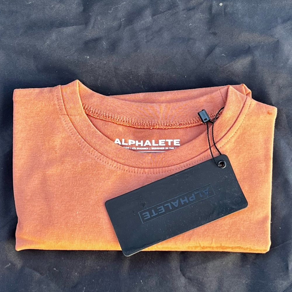 Alphalete Essential Short Sleeve Crop Top - Clay